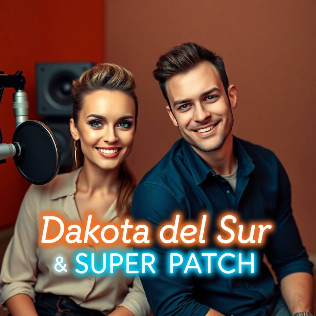 Image of a group of entrepreneurs, apparently in Dakota del Sur, United States, behind them there is a sign that clearly says "Super Patch".