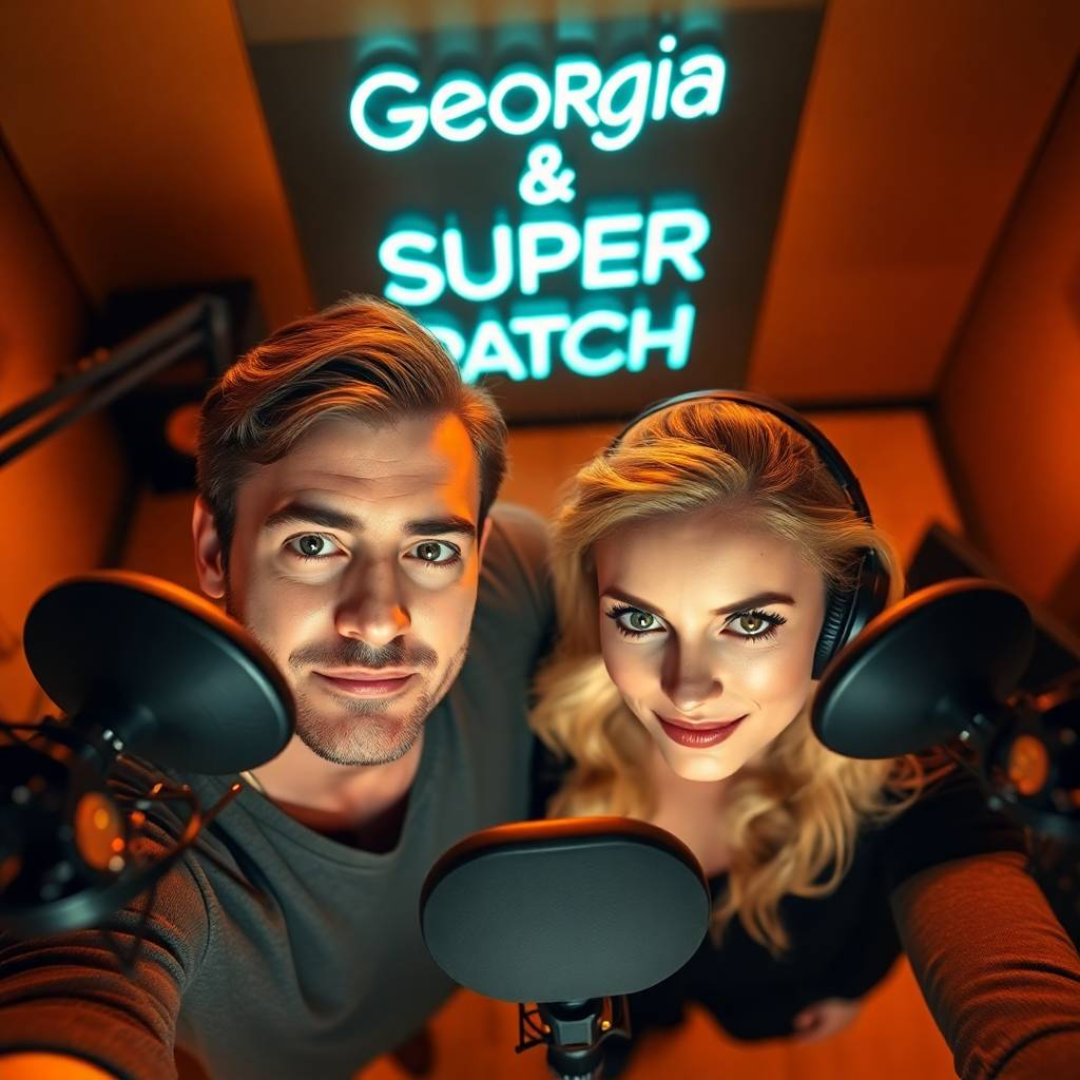 Image of a group of entrepreneurs, apparently in Georgia, United States, behind them there is a sign that clearly says "Super Patch".