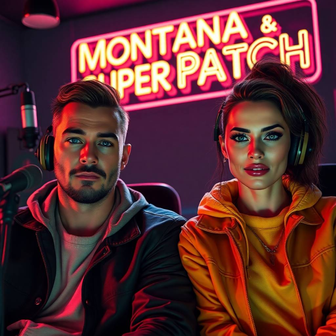 Image of a group of entrepreneurs, apparently in Montana, United States, behind them there is a sign that clearly says "Super Patch".