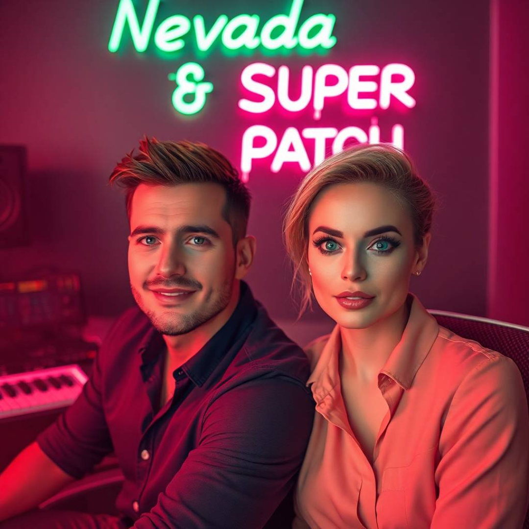Image of a group of entrepreneurs, apparently in Nevada, United States, behind them there is a sign that clearly says "Super Patch".
