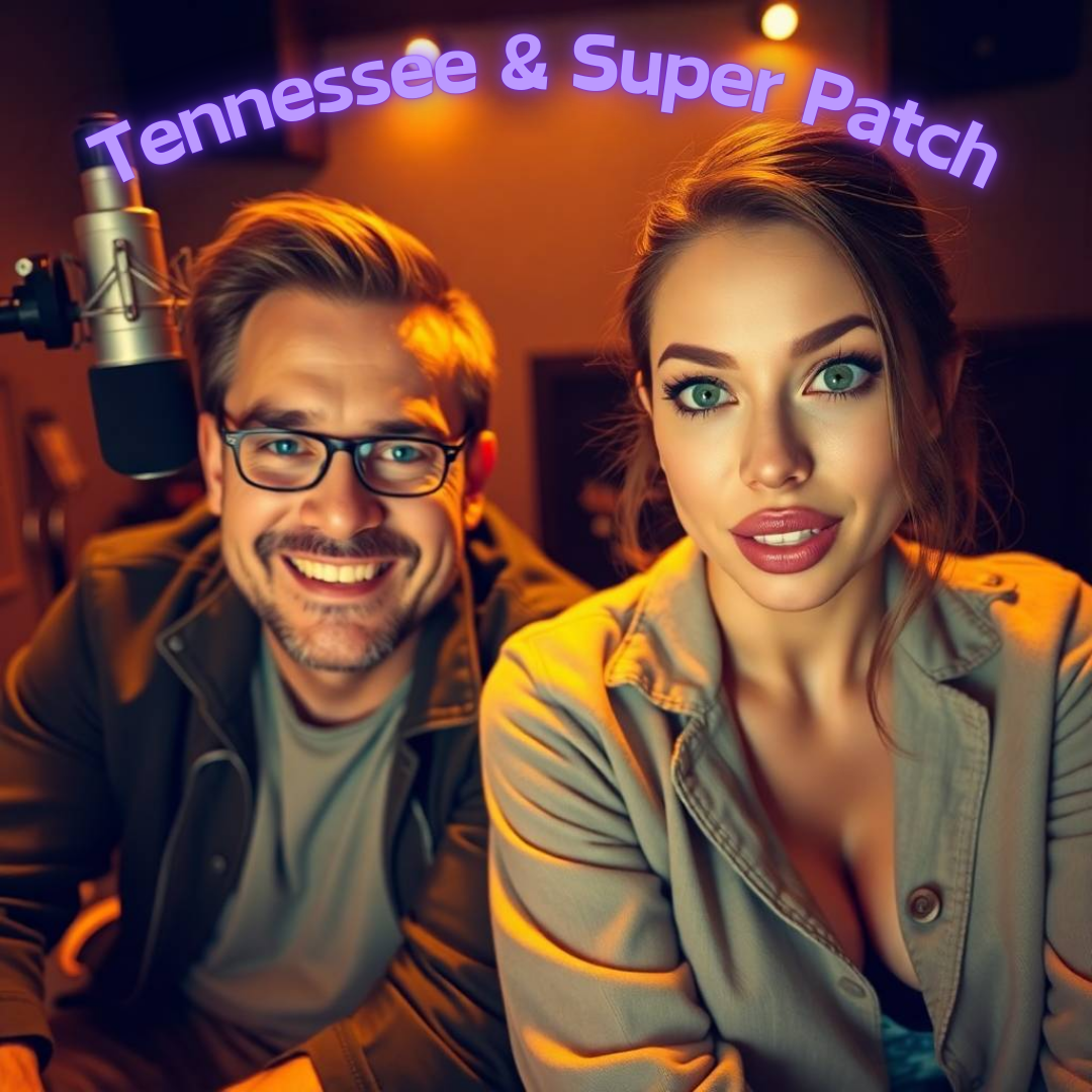 Image of a group of entrepreneurs, apparently in Tennessee, United States, behind them there is a sign that clearly says "Super Patch".
